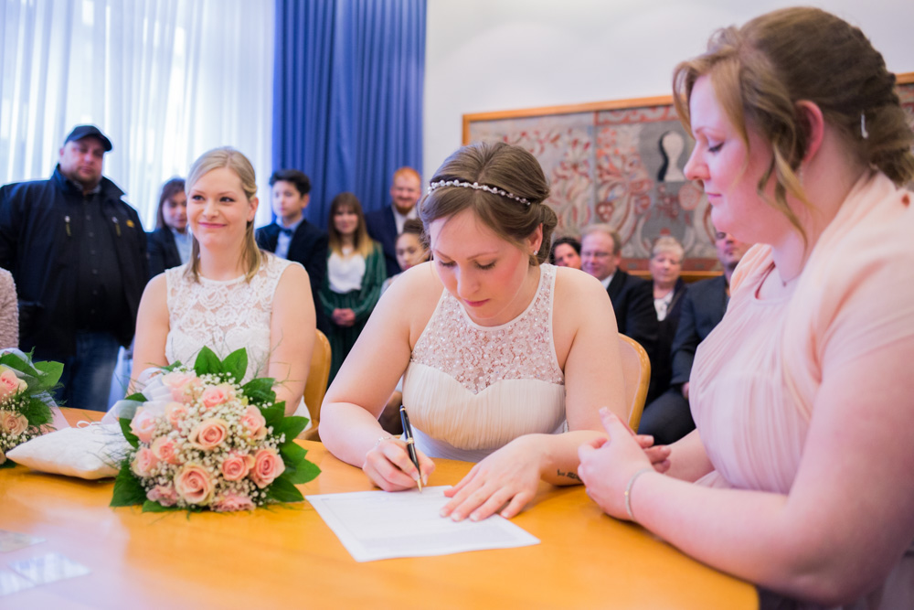 Hochzeit im Standesamt Wandsbek und Ohlendorffsche Villa in Volksdorf